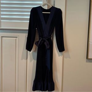 Milly Vivianna Navy Midi Dress